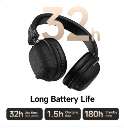 HOCO W64 Retro – Casque sans fil en cuir, au design rétro